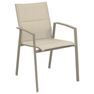 Fauteuil Palma empilable TPEP/alu - Proloisirs