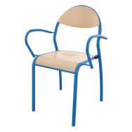 Fauteuil Rondo'o 4 pieds accotoirs tube - Mobidecor