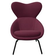 Fauteuil Scadio 4 pieds dos haut assise tissu polyester - Nowy Styl