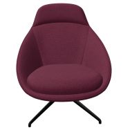 Fauteuil Scadio pivotant dos bas assise tissu polyester - Nowy Styl