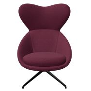 Fauteuil Scadio pivotant dos haut assise tissu polyester - Nowy Styl