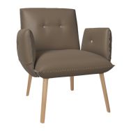 Fauteuil Soda accoudoirs boutons tissu enduit vinyl Valencia - Mobitec