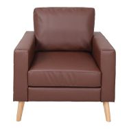 Fauteuil Stockolm enduit PVC non feu brun