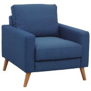 Fauteuil Stockolm tissu poyester bleu