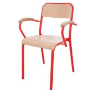 Fauteuil Trévise 4 pieds accotoirs hêtre - Mobidecor