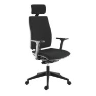 Fauteuil accoudoirs 3D Inoé + têtière X-Trévira Noir