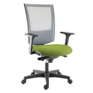Fauteuil accoudoirs 3D Kilima dos résille gris assise tissu M1