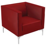 Fauteuil accueil ARTE 1 place enduit PVC - Quadrifoglio