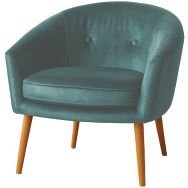 Fauteuil accueil Armand tissu velours non feu - MMP
