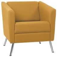 Fauteuil accueil Wind dossier pieds métal polyester100% recyclé - GGI