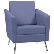 Fauteuil accueil Wind dossier haut pieds métal polyester recyclé - GGI