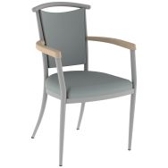 Fauteuil bridge 550 alu/mousse tissu ginkgo - Mobidecor