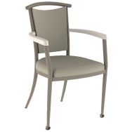 Fauteuil bridge 550 mobile alu/mousse tissu ginkgo - Mobidecor