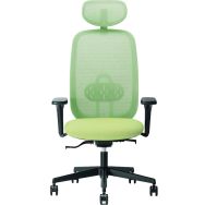 Fauteuil bureau Clipper dos.résil noir acc.4D+têt. translation assise