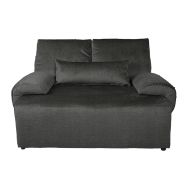 Fauteuil convertible Bully velours non feu - anthracite