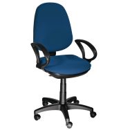 Fauteuil de bureau Viva contact synchrone + translation assise coloris bleu