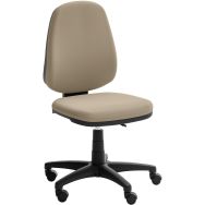 Fauteuil de bureau bas en écocuir avec accoudoirs Open - Quadrifoglio