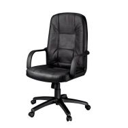 Fauteuil de direction Uranus basculement centré cuir coloris noir