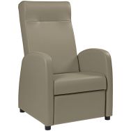 Fauteuil de relaxation Marsan pied hêtre enduit PVC terre