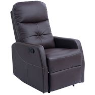 Fauteuil de relaxation Mercato simili-cuir chocolat