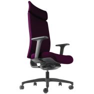 Fauteuil direction KIO HD tapissé Grande têtière acc Reg Fuschia