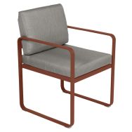 Fauteuil repas Bellevie coussins taupe grisé - Fermob