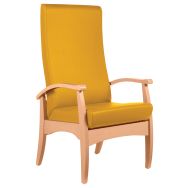 Fauteuil repos Realty assise/dossier abaka safran struc hêtre naturel
