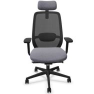 Fauteuil synchrone avancé dos résille assise tissu GRIS