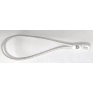 Ferlet sandow blanc D5mm L20cm crochet plastique - Lot de 10