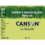 Feuille blanc canson 24 x 32, 160 g, recyclé (Pochette de 10)