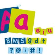 Fiches tactiles sur les lettres et signes de ponctuation