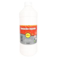Flacon 1 litre gouache pichon avec bec verseur - blanc