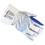 Gants de manutention cuir T10.5 Beige/Bleu
