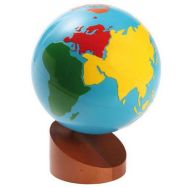 Globe des continents colorés