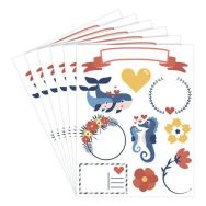Gommettes décalcomanie textile & bois 'plaisir d'offrir'