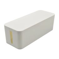 Grande boite cache multiprise blanc pour rangement de câbles