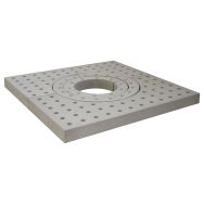 Grille d'arbre ARBEA carrée béton gris sablé