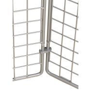 Grille d'exposition sans piètement Praxi 170 x 120 cm aluminium métallisé
