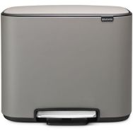 Gris Bo Poubelle à pédale 3 x 11 L, Brabantia