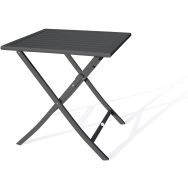 Guéridon jardin pliant Marius 70x70cm gris anthracite