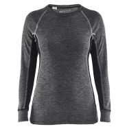 Haut de sous-vêtements warm femme gris/noir