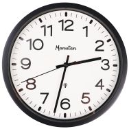 Horloge analogique murale radio-pilotée Ø 30 cm noir Manutan