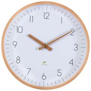 Horloge murale en bois TREE Verre Bois clair Fond blanc