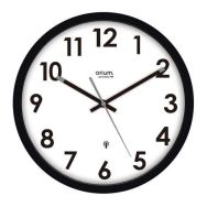 Horloge murale radio contrôlée Naturalis - noire - Orium
