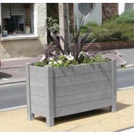Jardinière Avenue rectangulaire plastique recyclé - Espace Urbain
