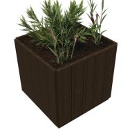 Jardinière Canopée carrée plastique recyclé - Espace Urbain