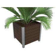 Jardinière Elégance 98 x 98 cm plastique recyclé - Espace Urbain