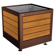 Jardinière Silaos acier bois bac - Procity