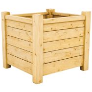 Jardinière Ventoux carrée 95x95x95 cm - pin traité