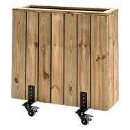 Jardinière bois à roulette - Hortalia Contract